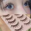 5 Pairs Natural 3D Dense False Eyelashes Soft Transparent Core Fake Handmade Eye Lashes