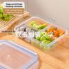 Reusable Plastic Food Storage Containers With Airtight Lids Compartments For Meal Prep Office Lunch Picnic Kitchen Food Storage