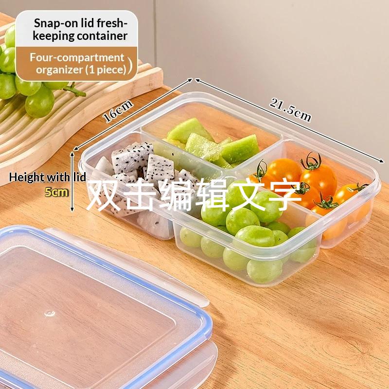 Reusable Plastic Food Storage Containers With Airtight Lids Compartments For Meal Prep Office Lunch Picnic Kitchen Food Storage