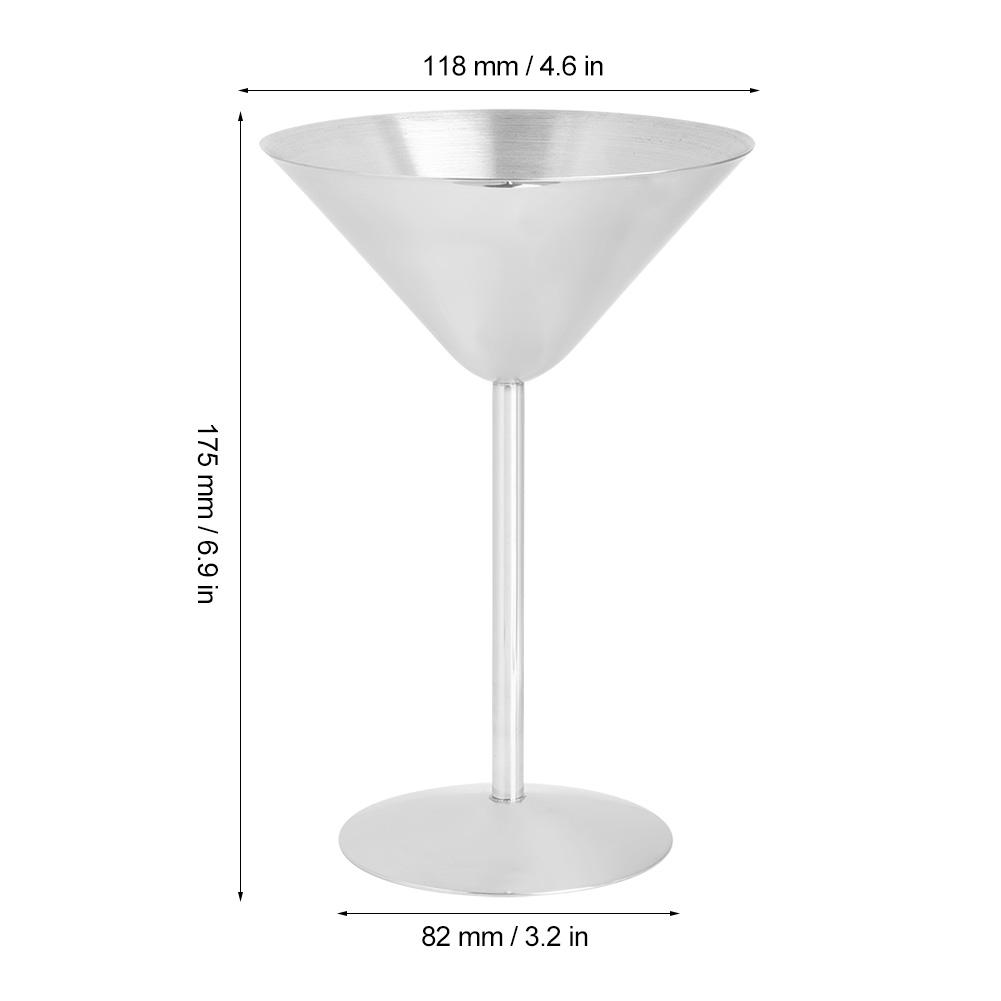 304 Stainless Steel Cocktail Champagne Goblet Red Wine Glass Party Decoration Bar Utensils