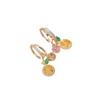1 Pair Cute Lemon with Heart Shape Zirconia Dangle Earrings for Women Earring Jewelry Party Accessories
