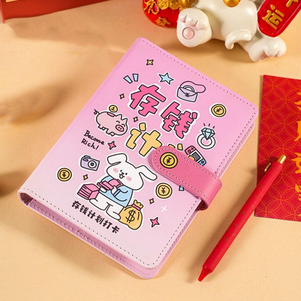 Handbook Saving Money Binder Wallet Storage Account Book Detachable Budget Binder with Lock Family