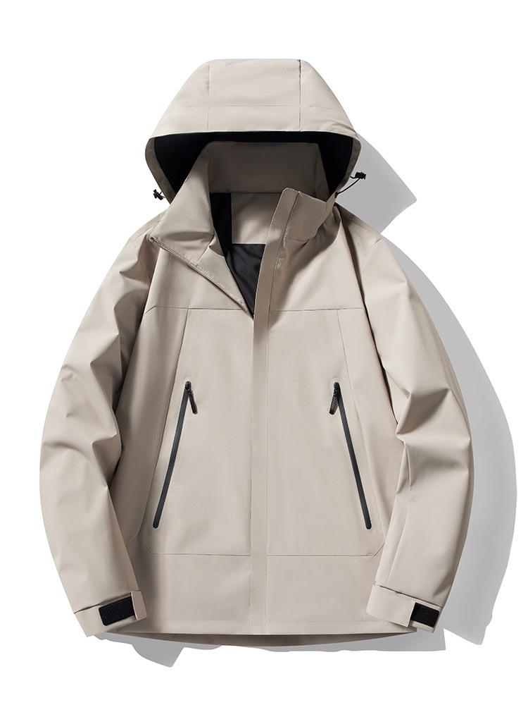 

Men s Windproof Waterproof Hooded Softshell Windbreaker: Versatile Autumn Casual Sport Mountaineering Jacket 2XL