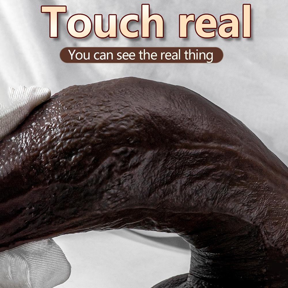 Podwójny płynny silikonowy czarny sztuczny penis makijaż damski masturbator gruby długi penis na wakacje artykuły erotyczne dla dorosłych