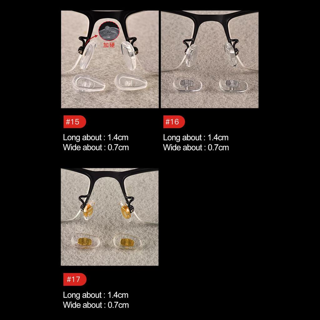 Pads Nose Tweezers Glasses with Screws Soft 25Pairs for