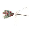 10pcs Artificial Berry Branches Pine Cones Holly Stem Craft Winter Holiday Pine Picks for Crafts Xmas Tree Ornaments