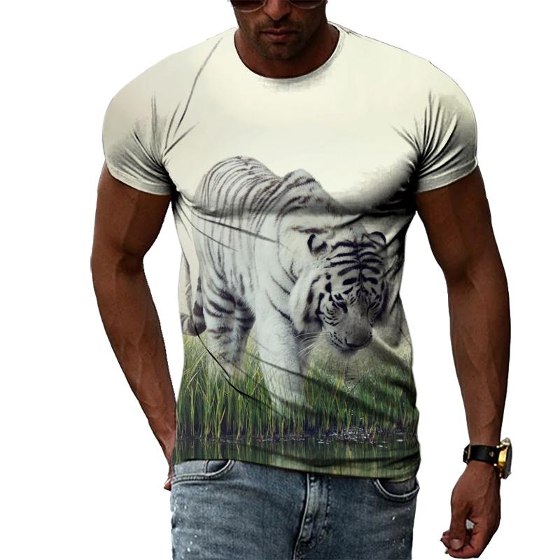 Hip Hop Original Tier Tiger 3D Druck Männer T-shirt Sommer Mode Persönlichkeit Harajuku Street Style Kurzarm Oansatz Tees Top
