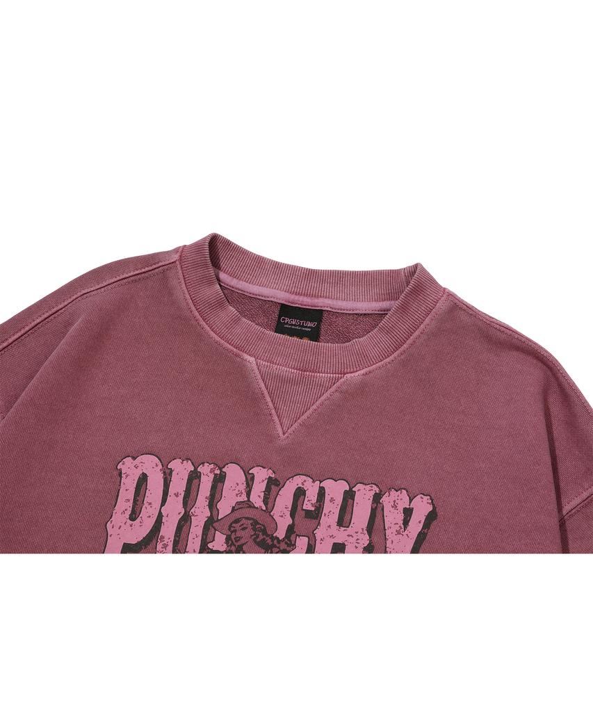 CPGN STUDIO Western Punch Pigment Sweatshirt Dusty Pink