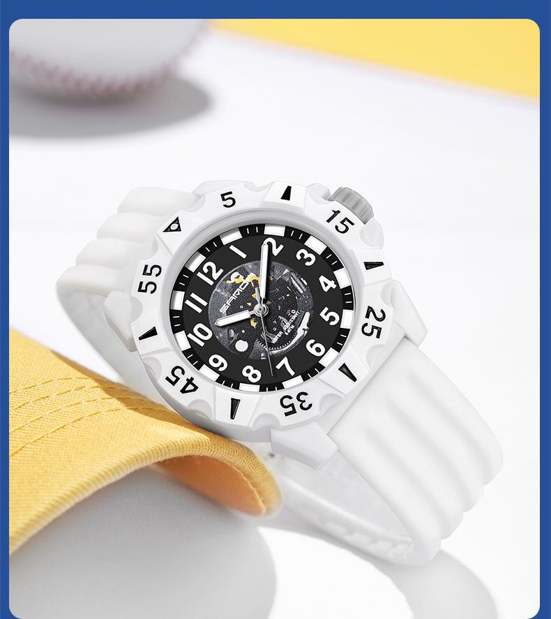 Reloj de Pulsera Sanda de Correa de Silicona Tendencia de Moda - Estilo Estudiante Unisex