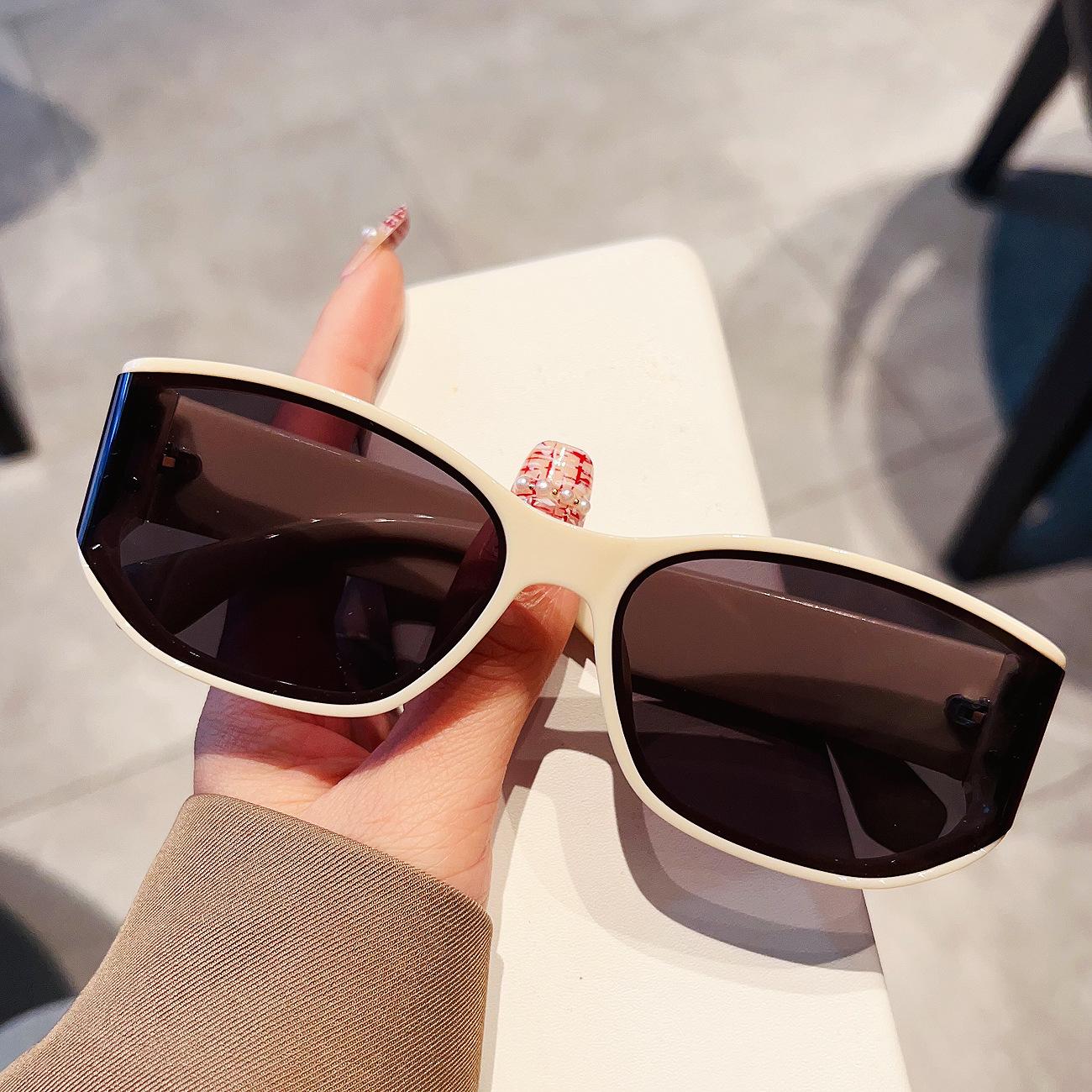 

Fashion Vintage Irregular Curved Surface Sunglasses Women For Men Sun Glasses Luxury Brand Designer Punk Popular Rivet Shades