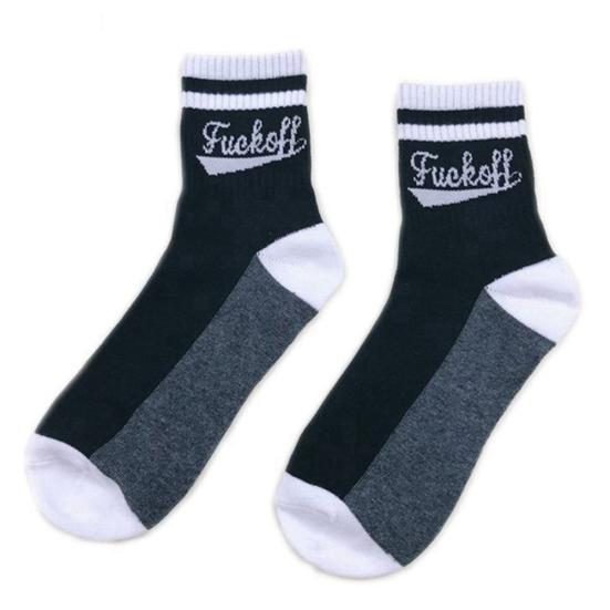 Mode Harajuku Baumwolle Buchstaben Streifen Skateboard Unisex Paar Sportsocken