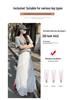 Women's White Lace A-Line Irregular Long Skirt, Spring/Autumn 2026 Collection