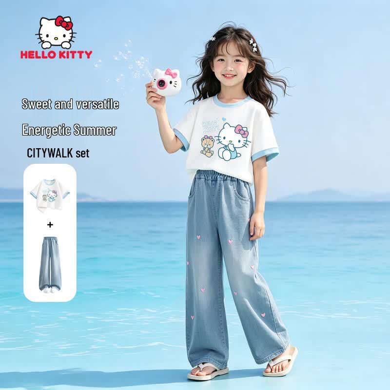 Hello Kitty Girls Fashion Summer Pullover Set 140