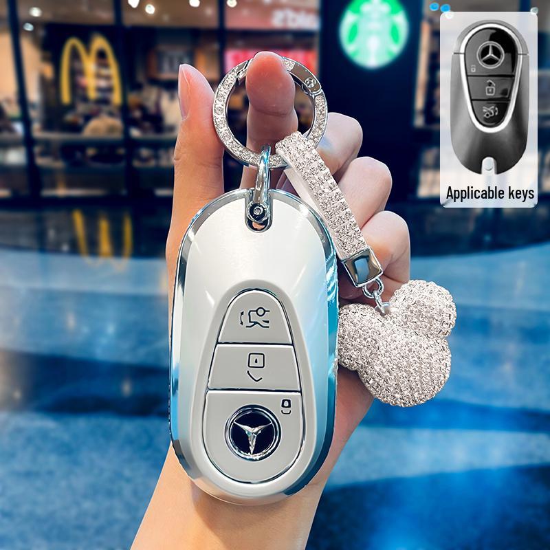 Mercedes Key Cover: C-Class, E-Class, GLC300, A200 - Elegant Design for Models C260L, E300L, C200L.