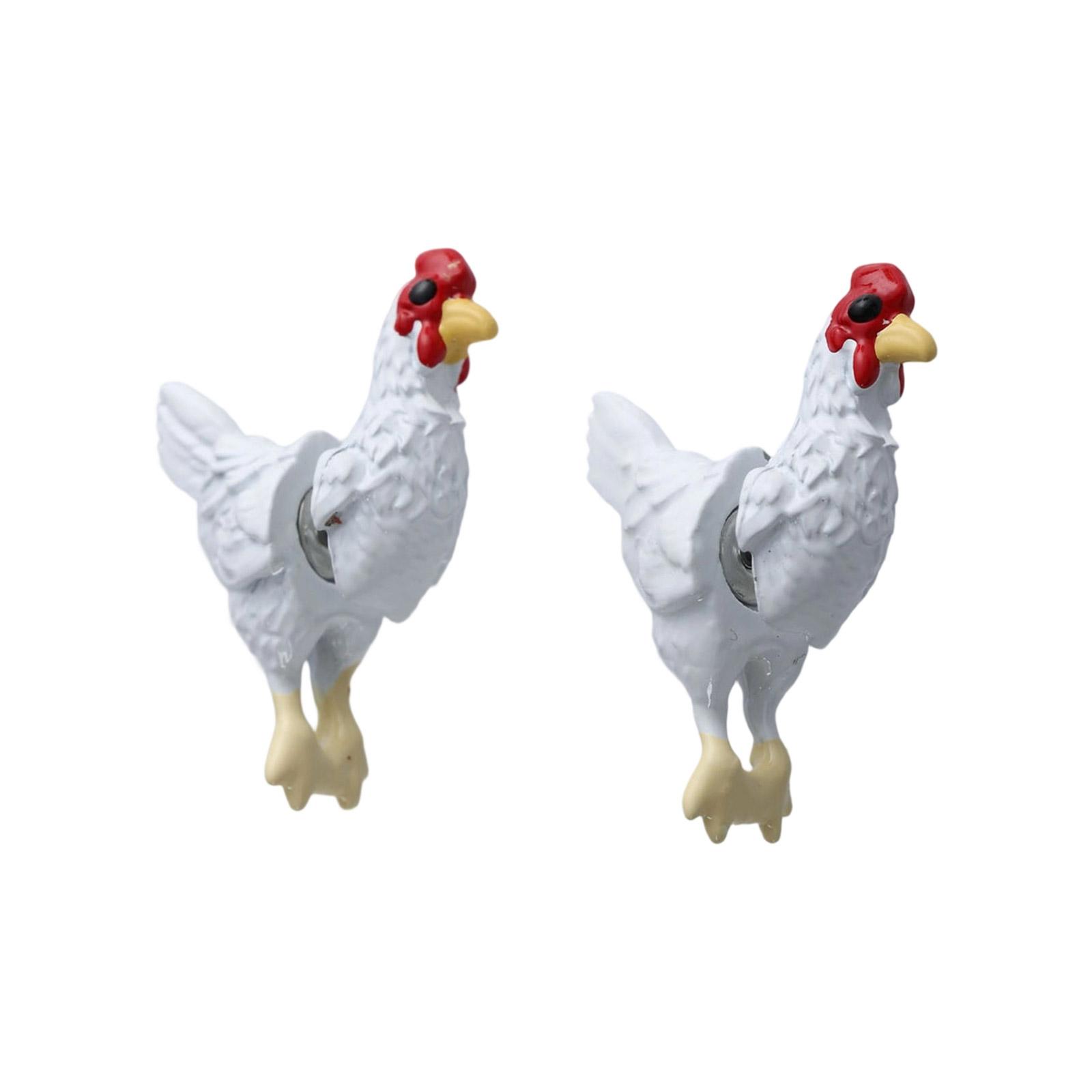 

Милые мультяшные серьги-пусеты в виде цыплят, легкий сплав, подвески для ушей, бижутерия для повседневной носки и для подарка белый