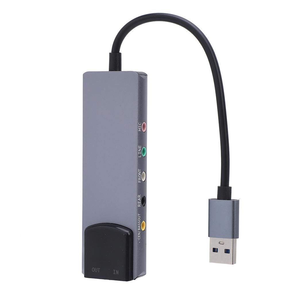 External Sound Card Mixing Support Optical Input Output 5.1 7.1 Channel Noise Reduction USB Sound Card Adapter for Win