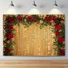 Christmas Golden Rose Garland Arch  Scene  Decoration Background Winter Photography Backdrop Decorations For Photo Studio Photo Booth Christams Party