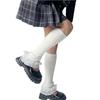 Lolitas Tricotate Jambiere Suprapuse Stil Japonez Șosete Lungi pentru Femei Gotic Harajuku Acoperitor de Picior Șosete Tub Mediu Albe