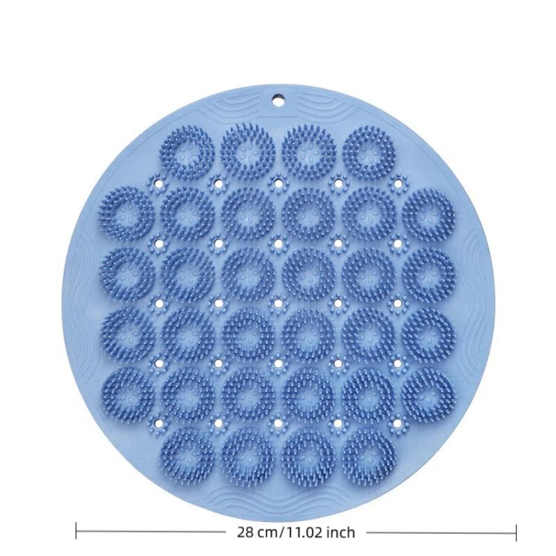 1Pc Back Scrub Bath Brush Suction Cup Non-Slip Foot Massager Pad for Bathroom Shower Deep Cleansing Skin Care