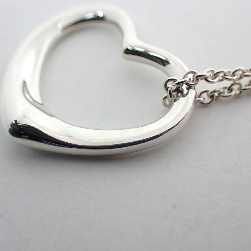 [Used] TIFFANY/Tiffany 925 Open Heart Pendant/Necklace/j97-4