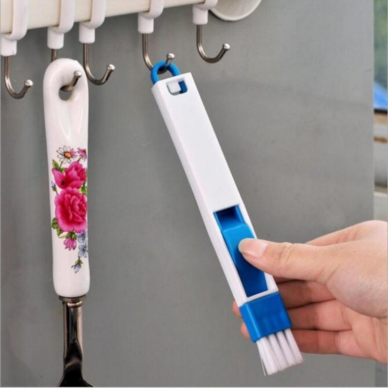 Keyboard Brush, Cleaning Brush with Dustpan Window and Door Gap Brush Computer Corner Dust Removal Brush