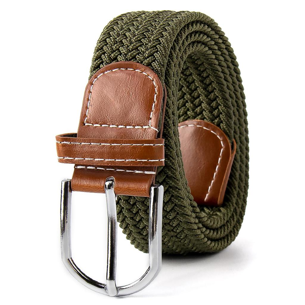 New Elastic Braided Cotton Belt with Alloy Pin Buckle - Versatile for Children's Wear