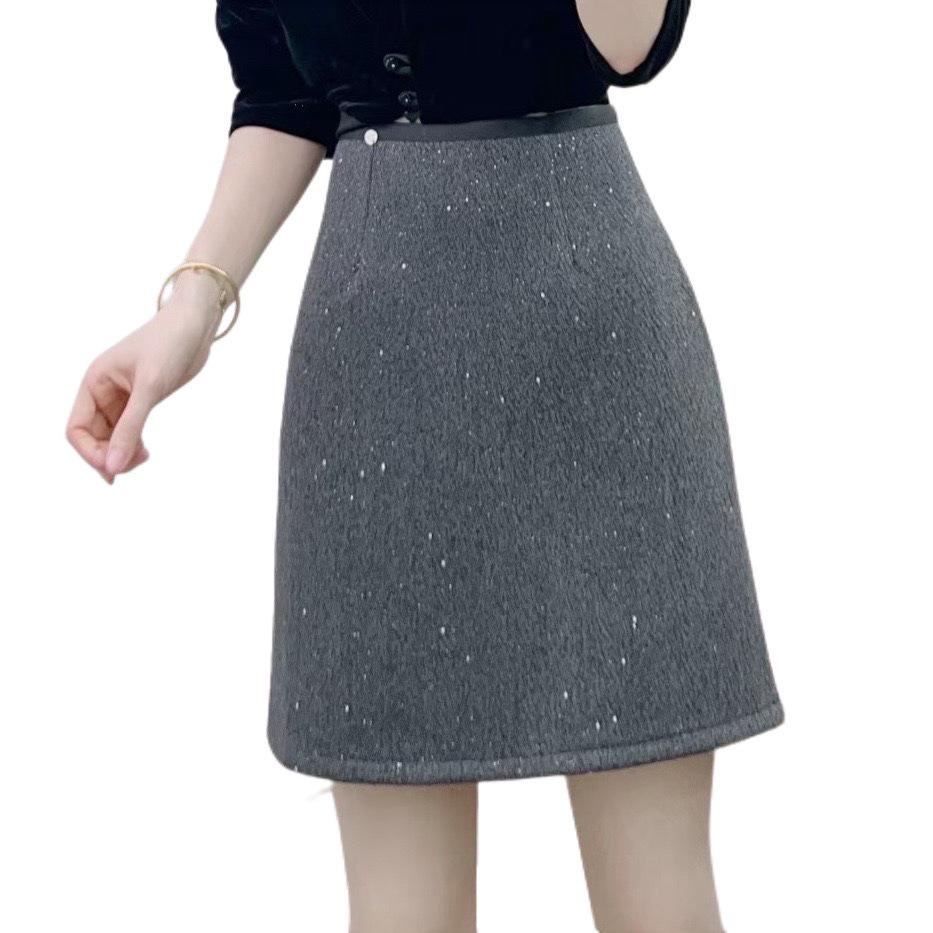 Spring 2026: High-Waisted Woolen A-Line Mini Skirt