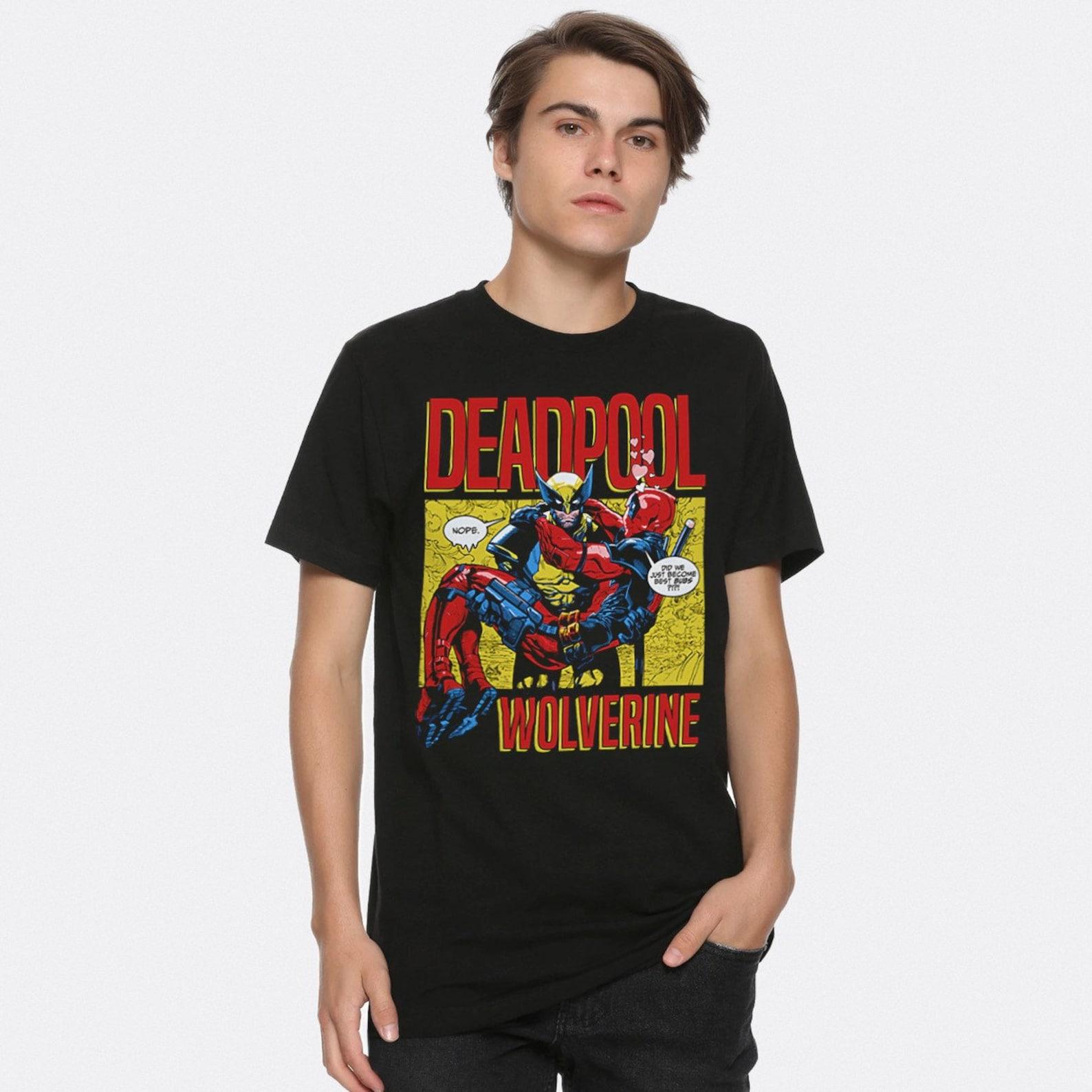 Deadpool and Wolverine Comics T-Shirt, Men s Women s Sizes (DEA-28841) L