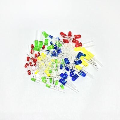 100 KS/ŠARŽA 3 mm 5 mm LED dióda Biela Zelená Červená Modrá Žltá DIP F3 F5 LED diódy Svetlo emitujúce diódy Elektronické