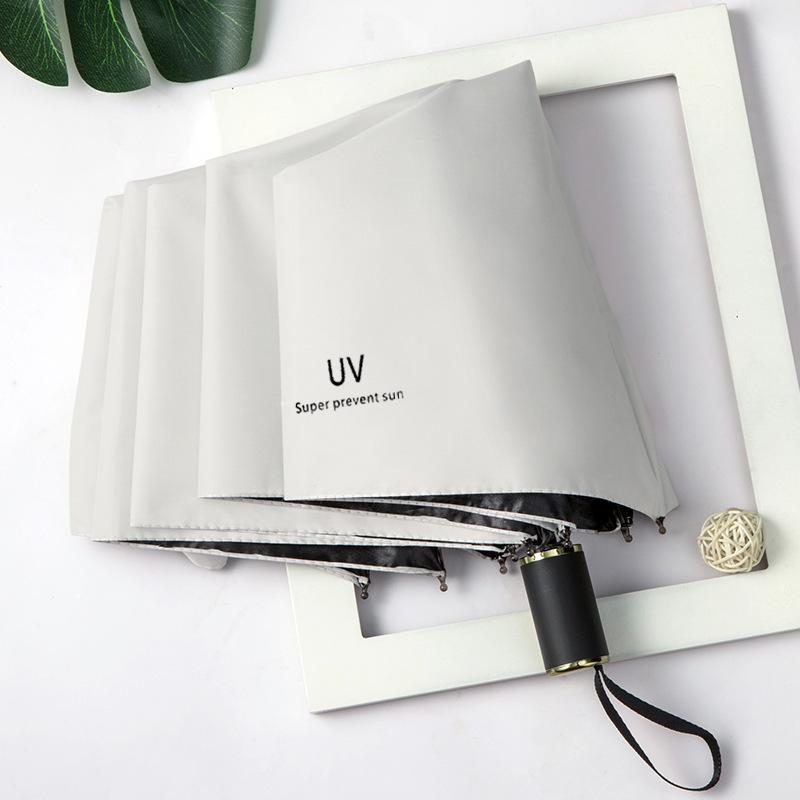 Umbrella Rain Parasol Sunny Windproof Parapluie UV Business Dual-purpose Vinyl Sunshade Umbrella