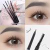 Black Gradient Double-Ended Rotating Eyebrow Pencil with Brush, Waterproof & Smudge-Proof, Beginner-Friendly Makeup.