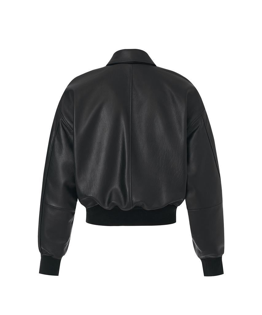 Ox Studios Lambskin Crop Leather Jacket