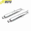 32HP Motorcycle Chrome Exhaust Muffler Tube Case For BMW K750 M1 M72 R71 R12 Dnepr MT12 Retro Modified Muffler System