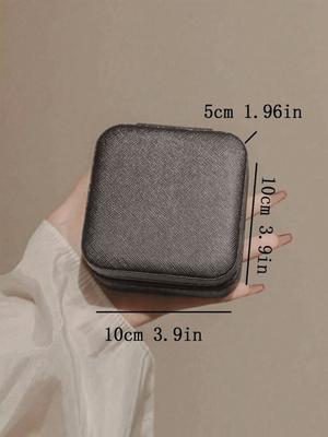 1 Stück minimalistische Schmuckschatulle, tragbares Schmucketui, Sommer-Reise-Schmuckaufbewahrungsbox, Mini-Schmuckorganizer-Box für Ohrringe