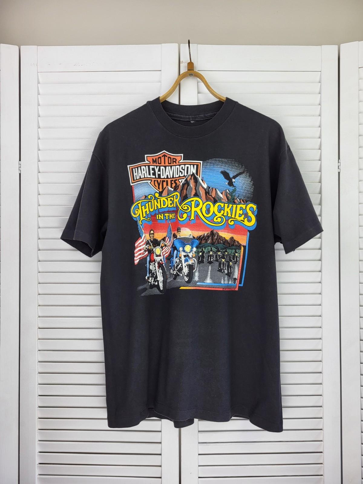 Vintage Harley Davidson T-Shirt, Thunder In The Rockies XXXL