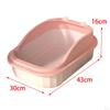 Cat Litter Box Open Top Pet Tray Easy to Clean Anti Splashing Pan Potty Toilet Bedpan