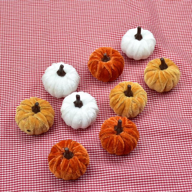 5/10Pcs Halloween Pumpkin Set 5Cm Artificial Pumpkin Decorations Halloween Party Foam Pumpkin Desktop Ornament Halloween Decor