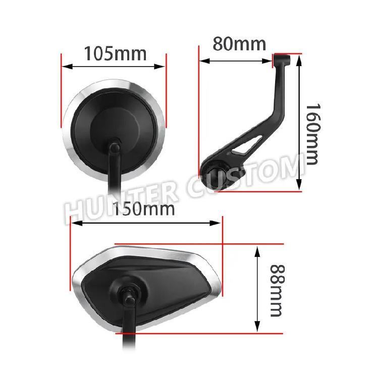 Motorcycle Accessories Rearview Bar End Mirror High Quality Handlebar Mirrors For Moto Guzzi V7 V9 V9 Bobber Racer Specs