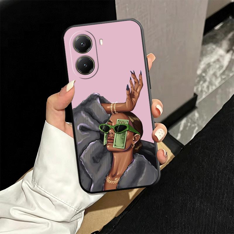 Girl Boss Lady Pink Weiche Handyhülle für Xiaomi Poco X5 X6 X7 X8 Pro Max X3 F7 F8 Ultra M8 M7 M6 M5 Redmi 15 15C 14C 13C 12C X4 F