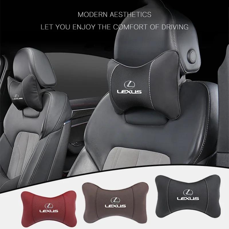 Car Headrest Leather Neck Pillow Auto Interior For Lexus RX330 IS250 Ct200h ES300h RX350 IS300h NX300h RX400h ES350 Head Support