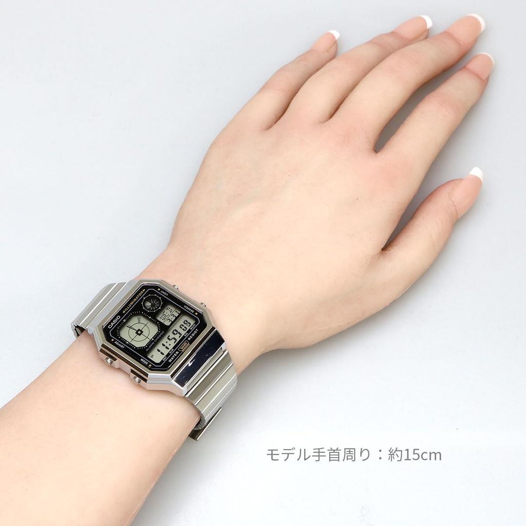 Casio Standard Vintage Series Silver and Overseas Model Analog-Digital Watch, A130WE-1A, Unisex, Black, [Used]