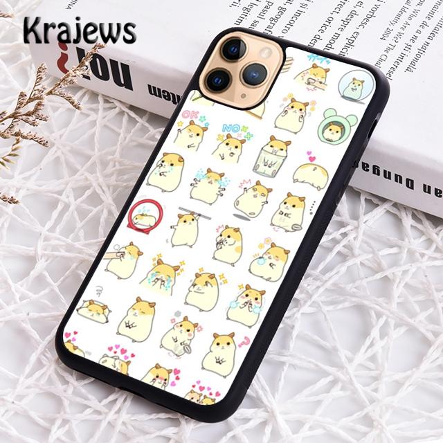Krajews Cartoon Hamster Soft Phone Case Cover For iPhone 14 5 SE 6s 7 8 Plus XR XS 11 12 13 Pro Max Samsung Galaxy S21 S22ultra