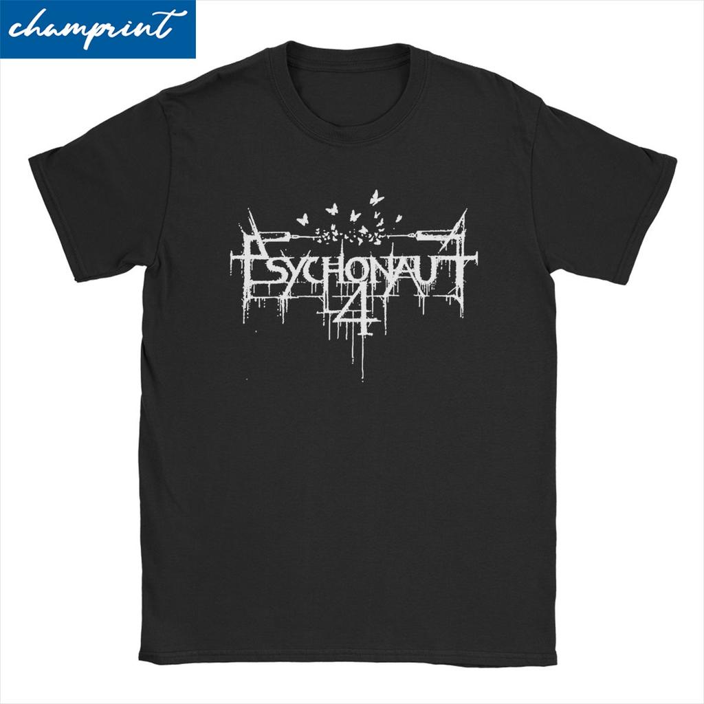 Psychonaut 4 Logo Unisex dámské tričko Rock Death Metal Vintage tričko s krátkým rukávem s kulatým výstřihem Tričko z čisté bavlny s potiskem Unisex
