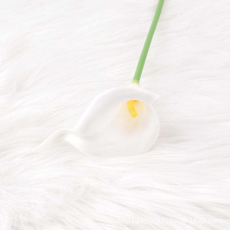 Mini PU Calla Lily Artificial Flowers for Home Decor and Photography Props