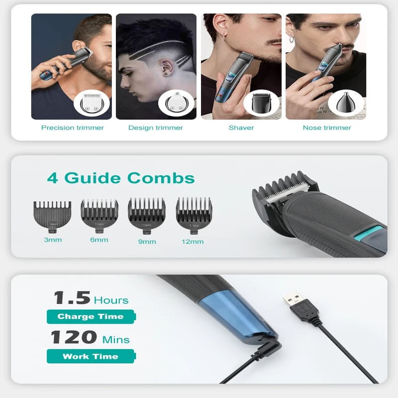 Uniwersalna Specjalna Maszynka do Włosów Pięć w Jednym Włosy w Nosie i Baki Elektryczna Maszynka Wielofunkcyjna Maszynka do Włosów na Olej Elektryczna Maszynka do Włosów Pielęgnacja Męska