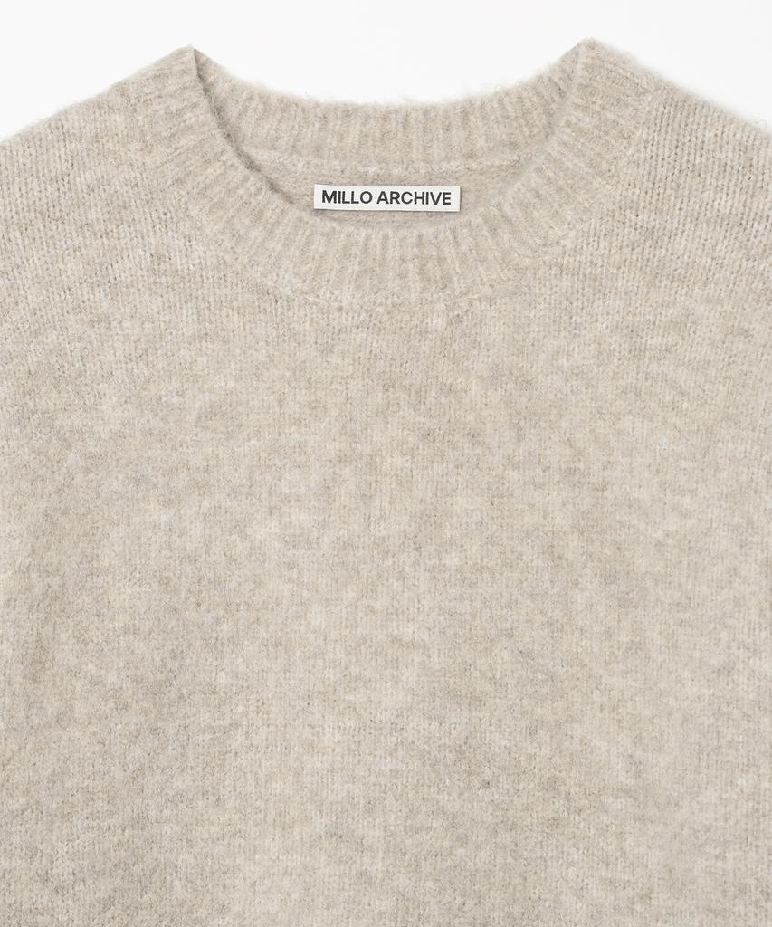 MILLO ARCHIVE Crop Silhouette Knit [White Melange] (Type A)
