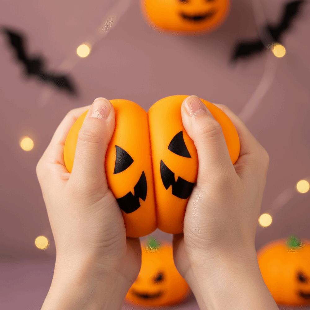 Slow-Rebound Ultra-Elastic Pumpkin Squishy Sticky-Free Shiny Soft Squeeze Ball Pocket-Sized Soft Tpr Novelty Travel-Companion
