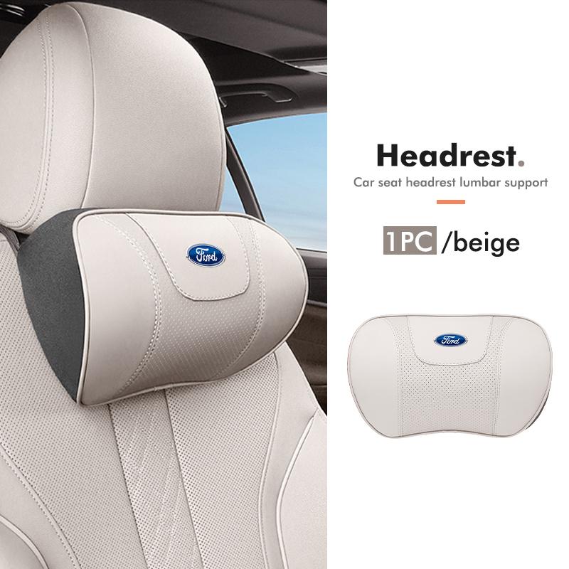 KKHK4 Car Back Headrest Neck Pillow Breathable Lumbar Support For Ford Escort KA Flex Everest KA Expedition Falcon Fusion
