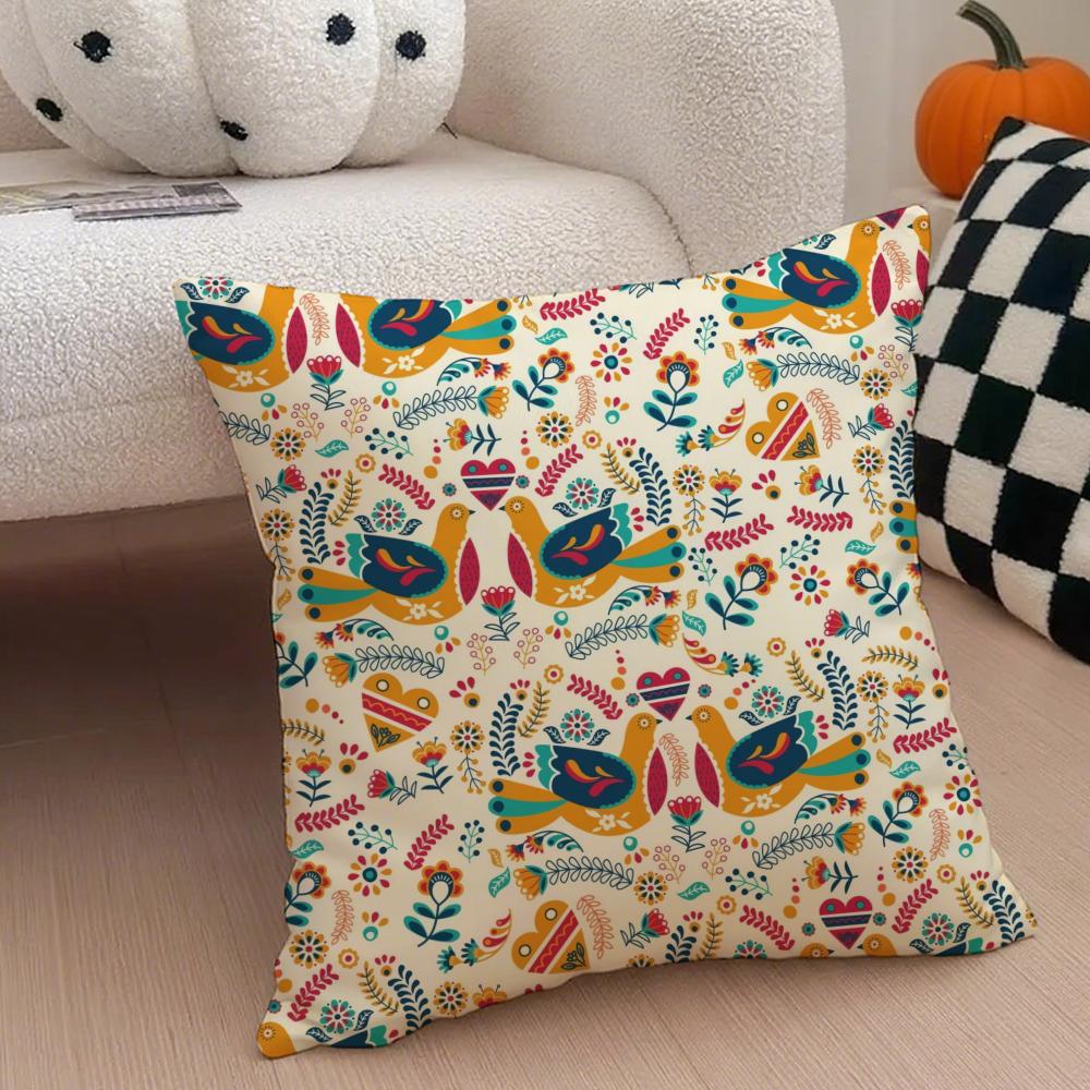 Style Exotic Moroccan Cushion Cover Throw Pillow Cover Hidden Button Durable Polyester Chair Cushion