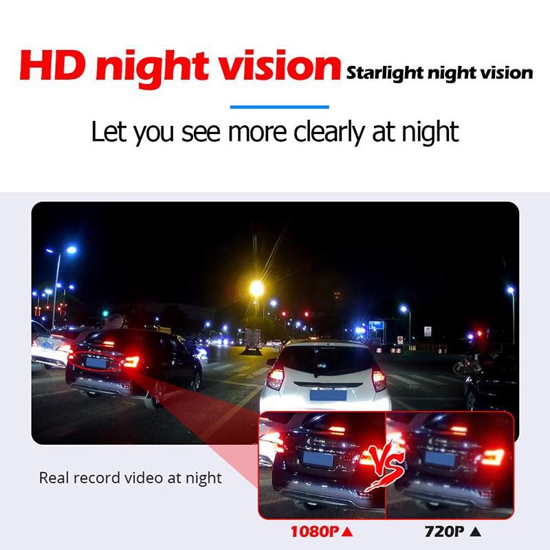 Driving Recorder Front And Rear Cameras 4.3 Inch Night Vision Driving Recorder DVR HD 1080P Rear Camera Dual Lens Video Recorder
